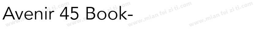 Avenir 45 Book字体转换